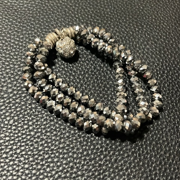 Silver leaders beaded bracelet - Picture 4 of 6